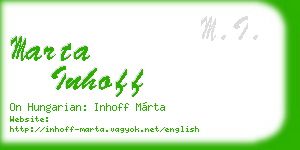 marta inhoff business card